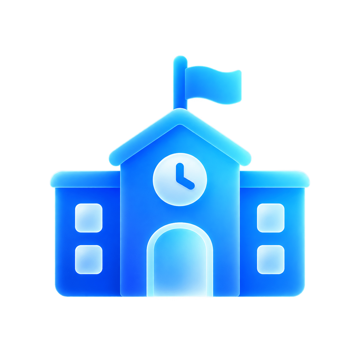 School building icon for school-day fit.