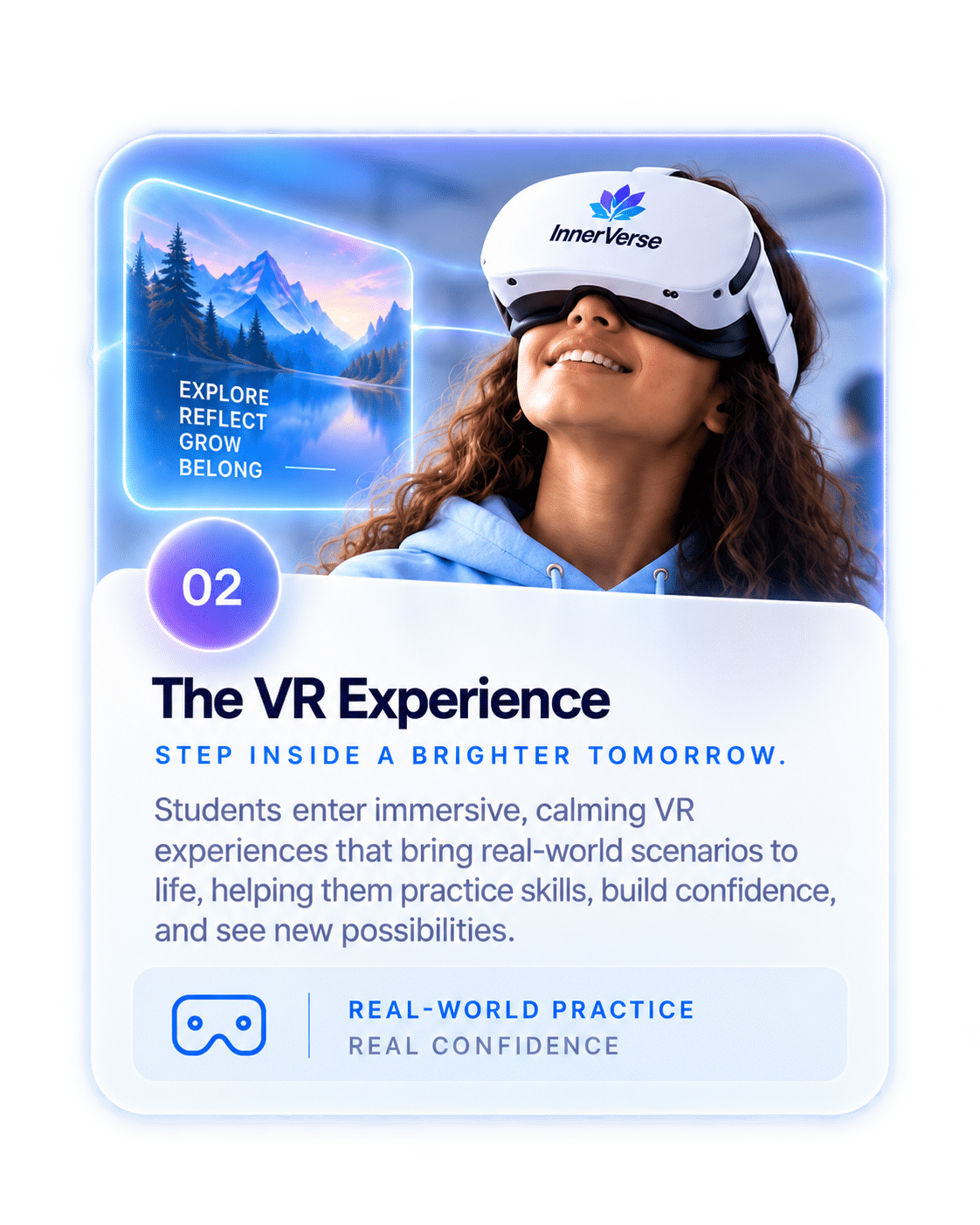 Session two: calming immersive VR experiences that build skills and confidence.